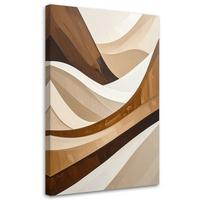 LEINWANDBILD 3D und geometrisch 30x45cm - Beige, Textil (30/45cm) - Feeby