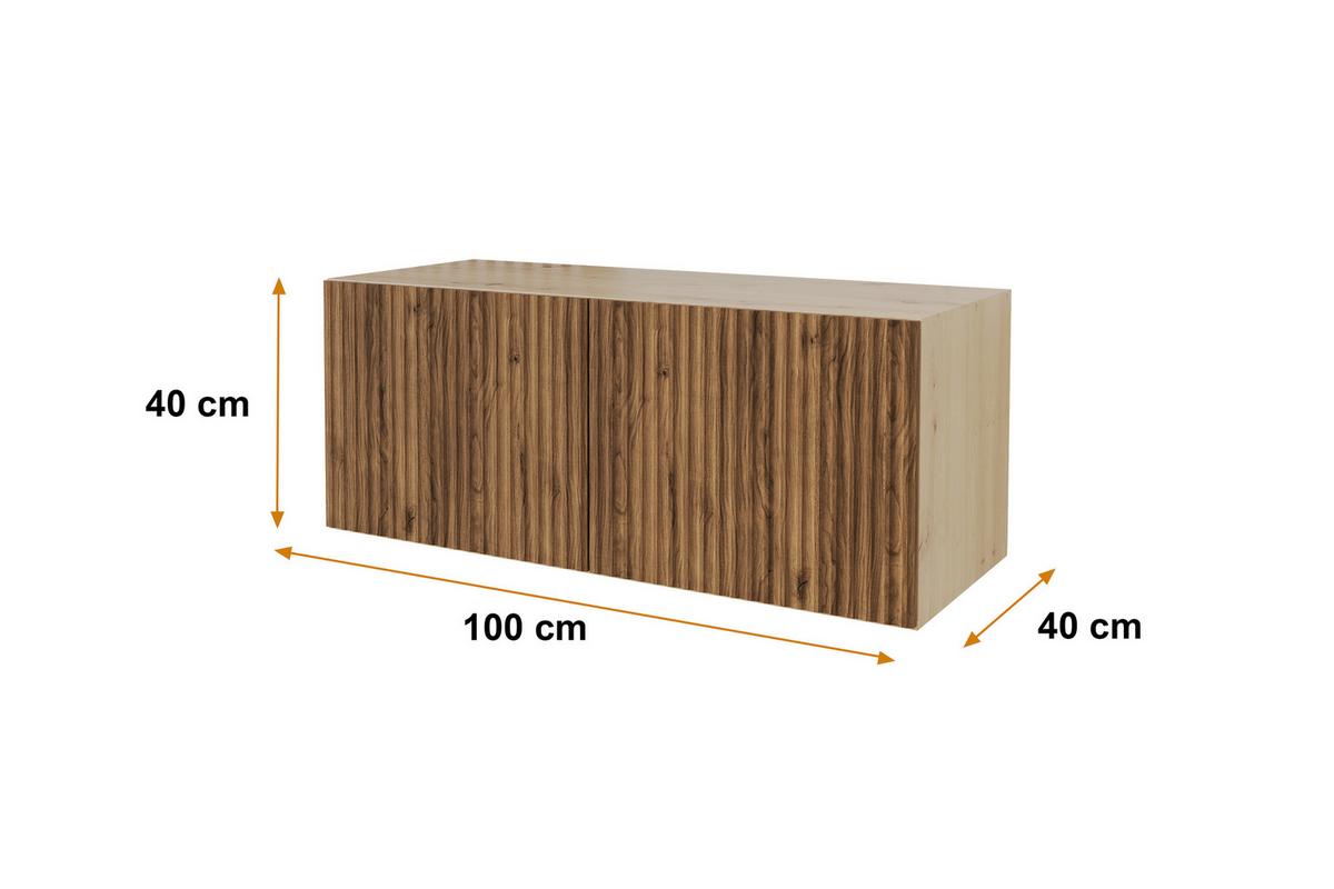 LOWBOARD NOA-2-W 100x40x40 cm - Artisan / Katania - Eiche Wotan, Holzwerkstoff (100/40/40cm) - ALTDECOR