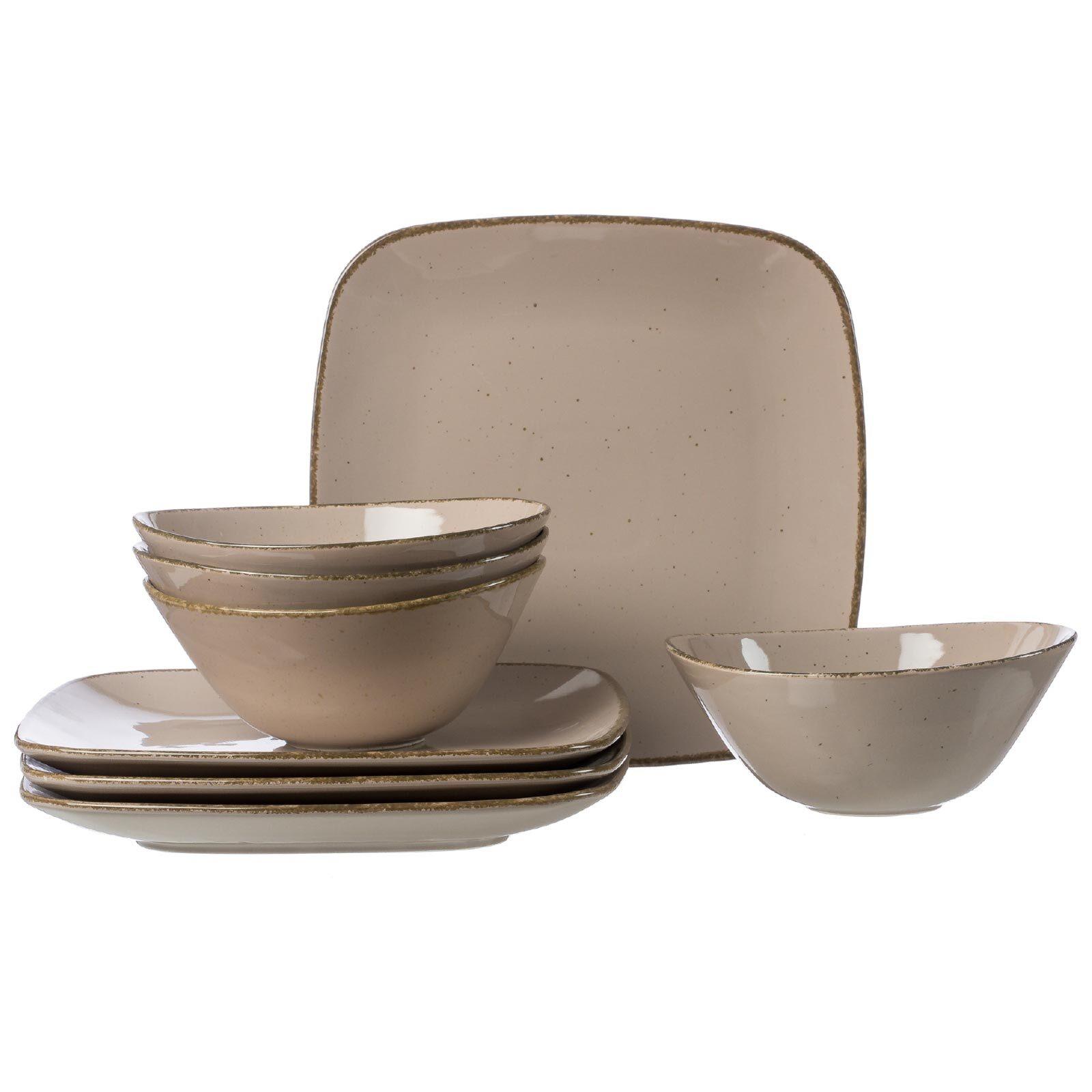 TAFELSERVICE Casa grau-braun 8-tlg. - Grau, Keramik (29.5/34.5/33cm) - Ritzenhoff Breker