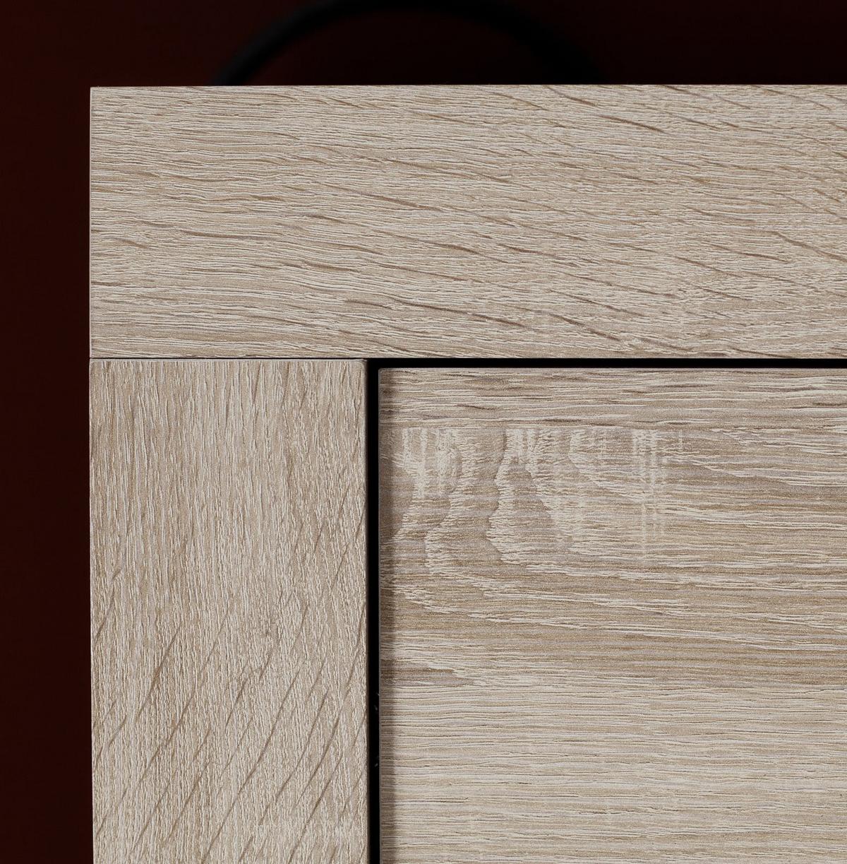 WOHNWAND Sonoma Eiche hell 291 cm, Schrankwand inklusive Beleuchtung - Eichefarben/Silberfarben, Glas/Holzwerkstoff (291/197/41cm) - Top.Furn