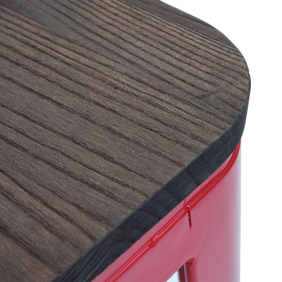BARHOCKER Rot 4er-Set - Rot, Holz (42/76/42cm) - MCW