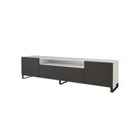 LOWBOARD ELIO-S 200x53x41 cm - Weiß / Schwarz - Anthrazit/Schwarz, Holzwerkstoff (200/53/41cm) - ALTDECOR