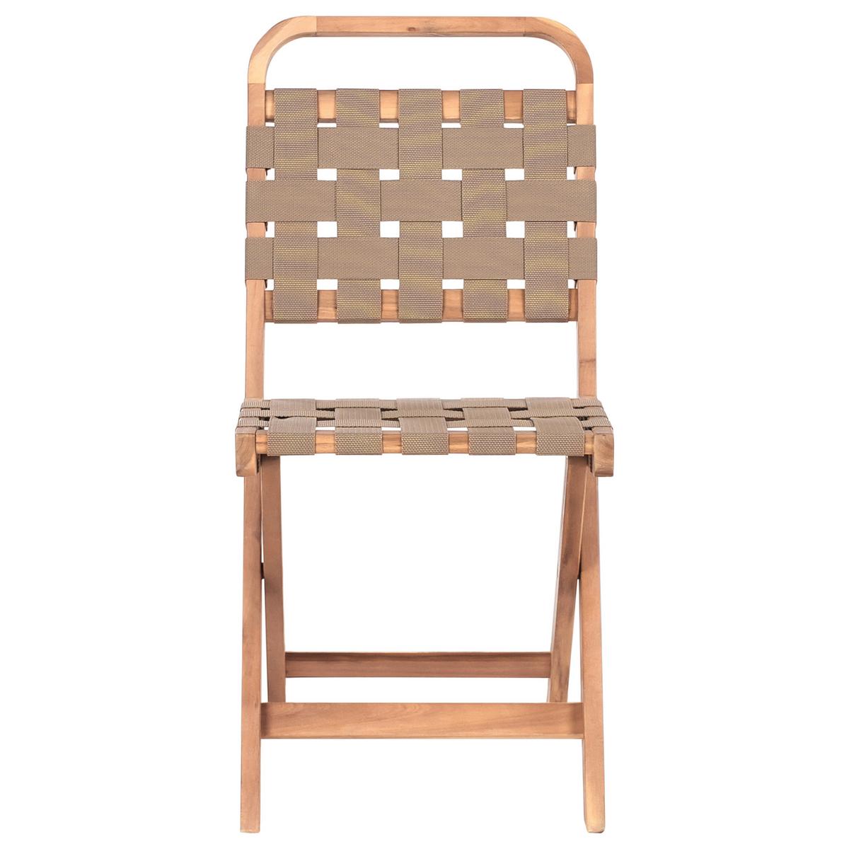 BISTRO-SET klappbar zertifiziertes Akazienholz Braun Calciano - Braun, Holz - Beliani