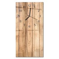 WANDUHR aus Glas 30x60 cm - Holz - Beige, Glas (30/60/0.4cm) - TULUP
