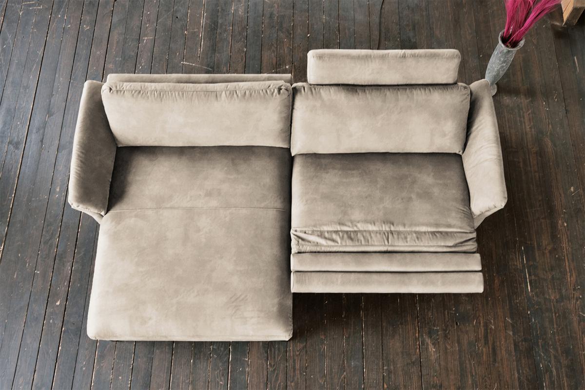 ECKSOFA MIT MOTORISCHER RELAXFUNKTION MALTA Beige Webstoff Relaxfunktion - Beige/Schwarz, Buchenholz/Textil (302/175cm) - KAWOLA