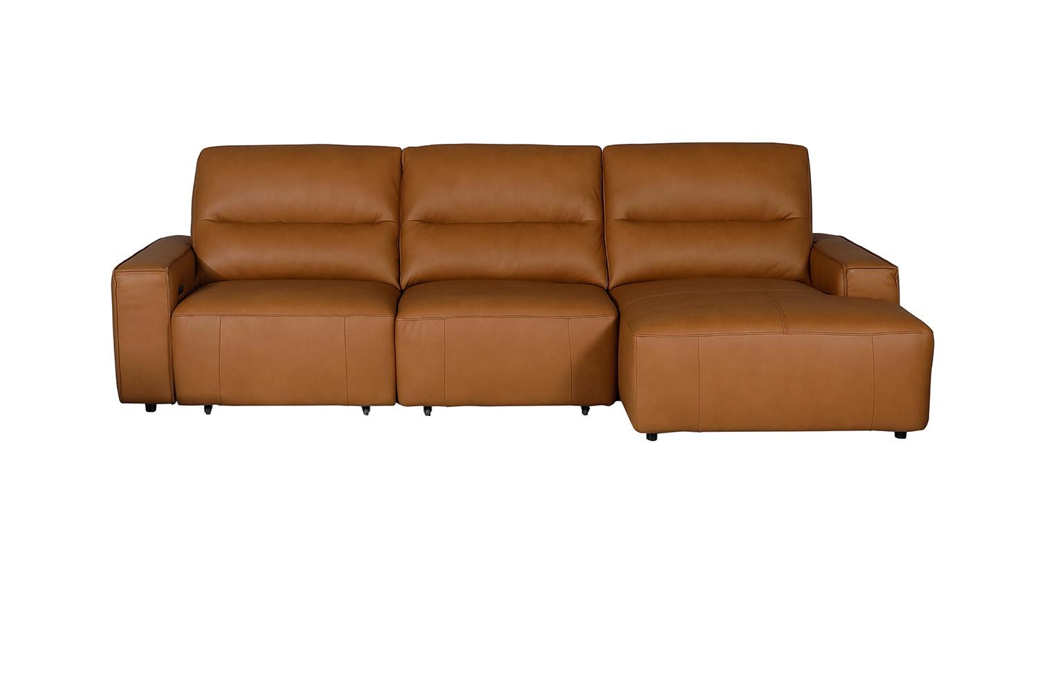 BIGSOFA DORI Braun Leder - Schwarz/Braun, Leder/Kunststoff (288/92/164cm) - KAWOLA