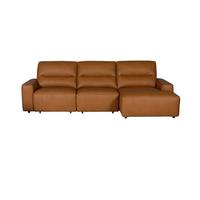 BIGSOFA DORI Braun Leder - Schwarz/Braun, Leder/Kunststoff (288/92/164cm) - KAWOLA