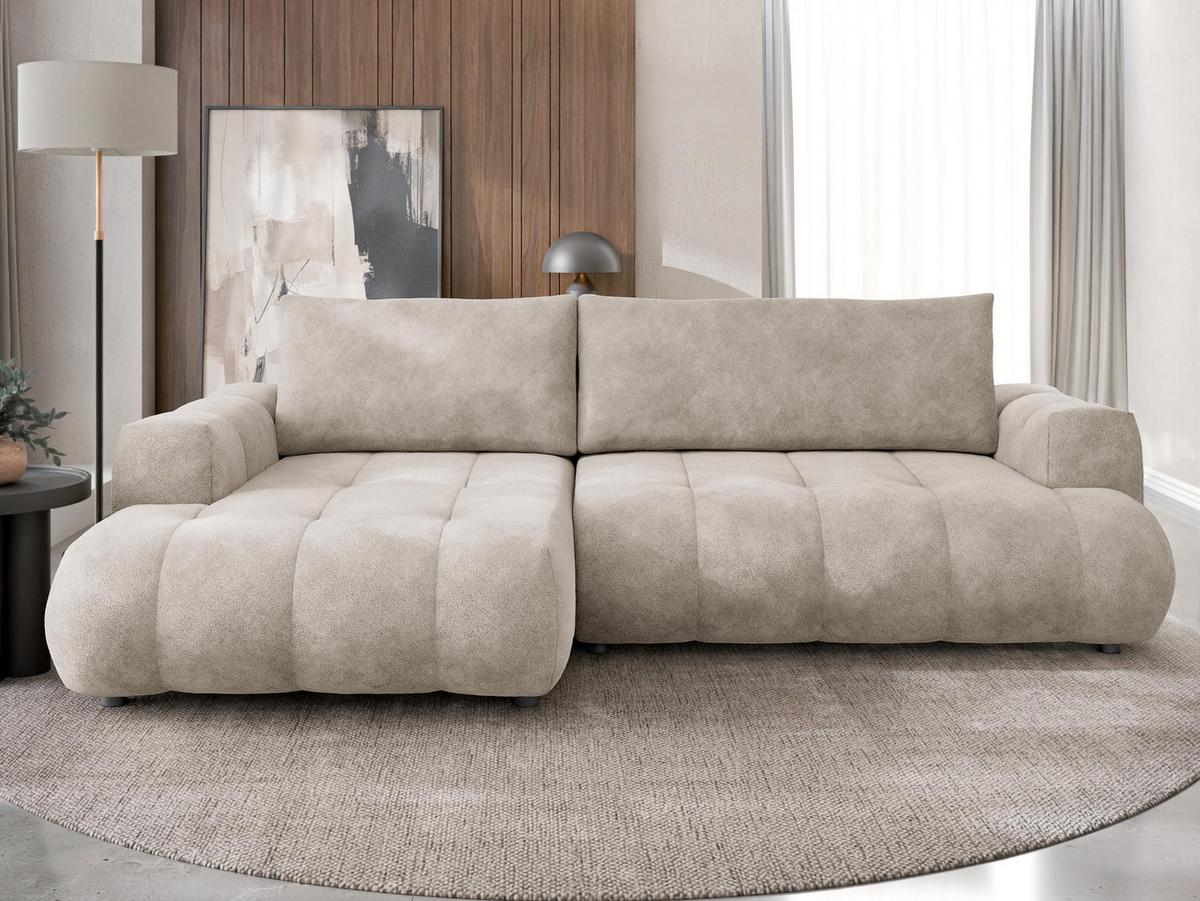 ECKSOFA Haiti, Seite: Links LC+2R - Schwarz/Mokka, Holz/Textil (276/156cm) - MIRJAN24