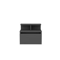 HÄNGENDER Nachttisch, 1 Klapptür Anthrazit B39,8 cm - ALICE - Anthrazit, Holzwerkstoff (31.9/35/39.8cm) - Calicosy