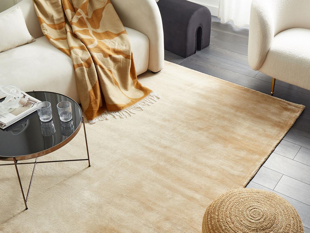 KURZFLOR-TEPPICH Gesi II 230/160 cm - Beige, Naturmaterialien (160/230cm) - Beliani