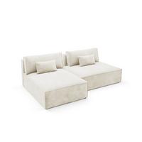ECKSOFA Georgia Cremeweiß - Weiß, Holz (236/148cm) - Petits-meubles