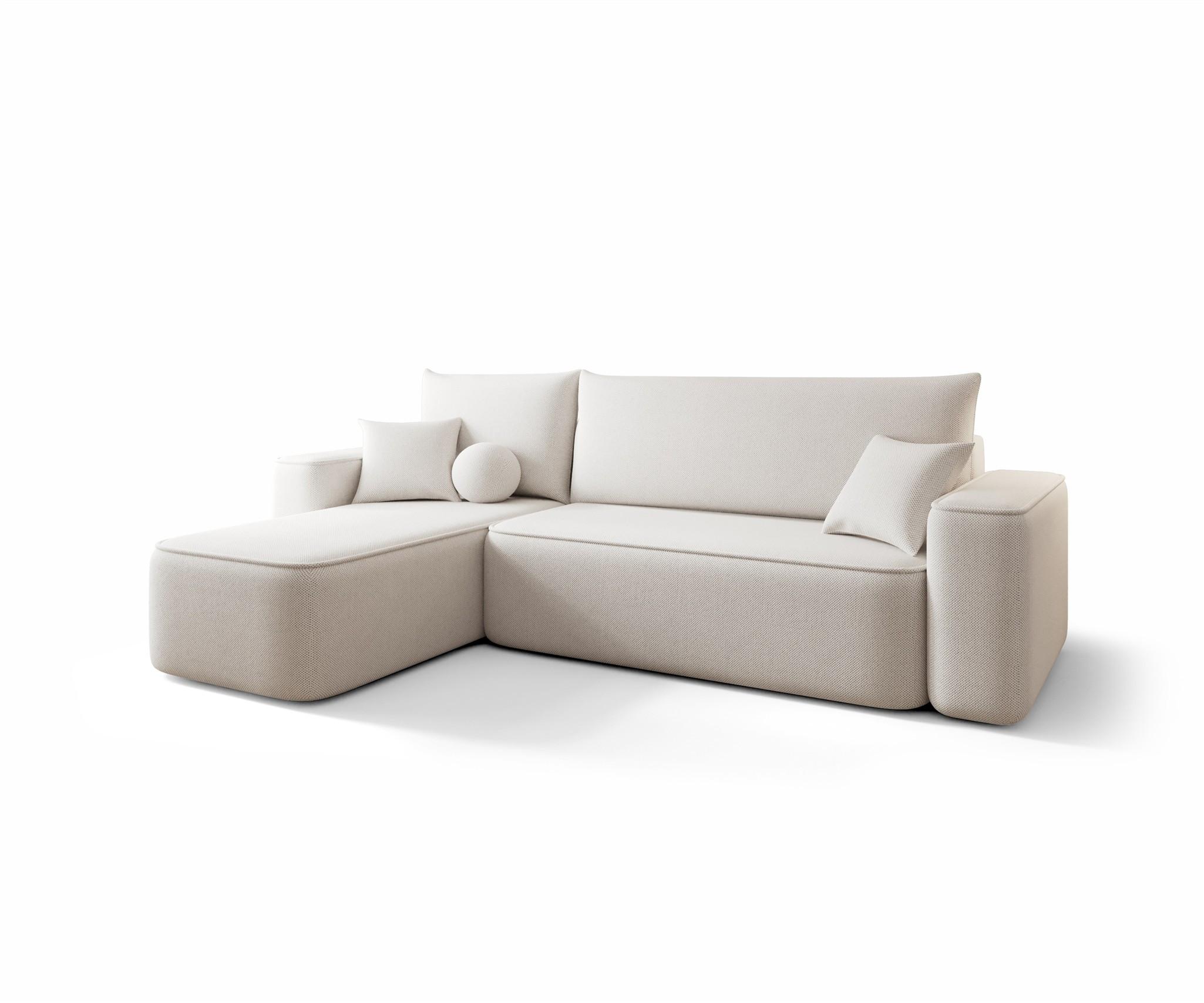 ECKSOFA Agepo In Curio - Creme, Holzwerkstoff/Textil (250/150cm) - Fun Möbel
