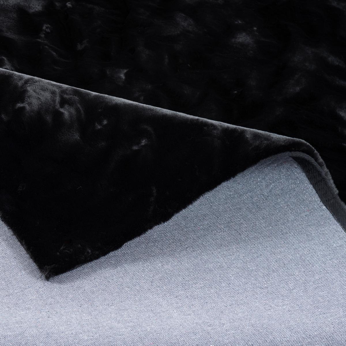 FELLTEPPICH LUXUS SUPER SOFT PLUSH - Schwarz, Textil (90/160cm) - Pergamon
