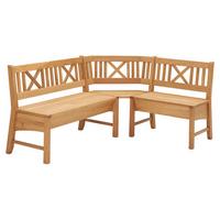 ECKBANK Delaney 139 x 179 x 87 Massivholz Wildeiche geölt - Braun, Holz (179/139cm) - 58aufmkessel