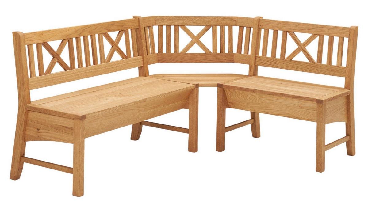 ECKBANKGRUPPE im modernen Landhausstil Damalis Massivholz Wildeiche - Wildeiche, Holz (179/1/139cm) - 58aufmkessel