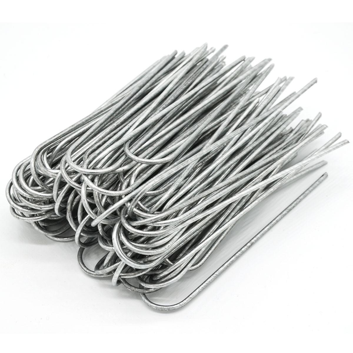 ERDANKER verzinkt100 Stück U-Form rund - Grau, Metall (3/3cm) - Amanka