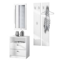 GARDEROBE Pino Weiß matt - Weiß, Holzwerkstoff (130/185/36cm) - Vladon
