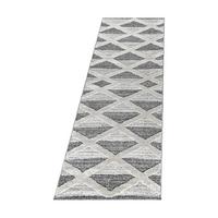 HOCHFLORTEPPICH EISACK, geometrisch, Florhöhe 20 mm, Grau, 80 x 250 cm - Grau, Textil (250/80cm) - KADIMA DESIGN