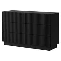 KOMMODE Liverti 6SZ - Schwarz, Holzwerkstoff/Kunststoff (120/80/40cm) - MIRJAN24