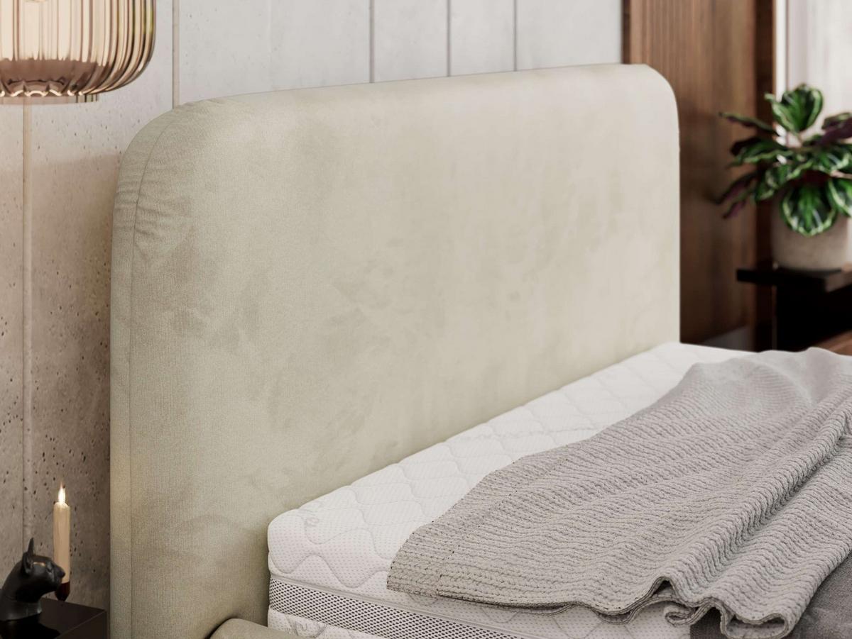 POLSTERBETT BENEA CLASSIC 140/200 - Beige Velvet - Multipocket-Matratze - Beige, Textil (140/200cm) - MKS