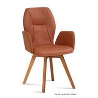 ARMLEHNSTUHL (8er-Set) Donka 58x92x60 Eiche geölt/Cognac - Cognac/Eichefarben, Kunststoff (60/92/58cm) - 58aufmkessel