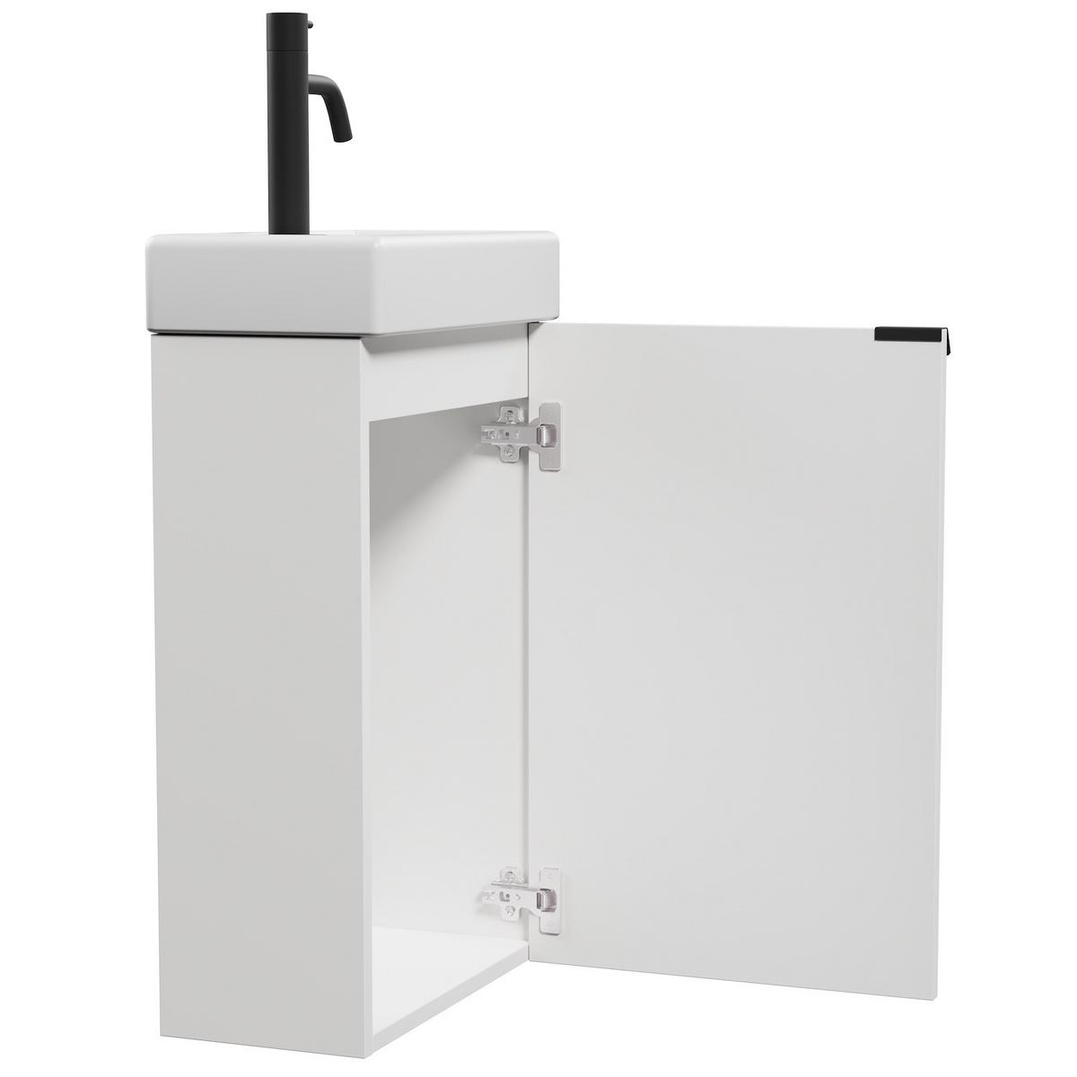 GÄSTE-WC-MÖBELSET Bosco 2 Teile Weiß Matt - 40 x 22 x 68 cm - Weiß, Holz (40/68/22cm) - Badplaats