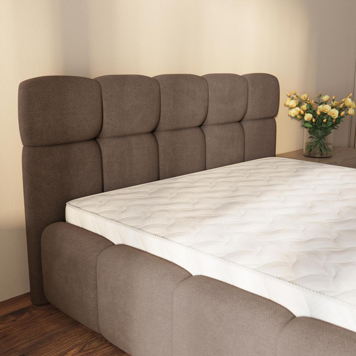 POLSTERBETT ELIZJA 120x200 cm mit Bettkästen - Braun - Braun, Holz (120/200cm) - MASSENO