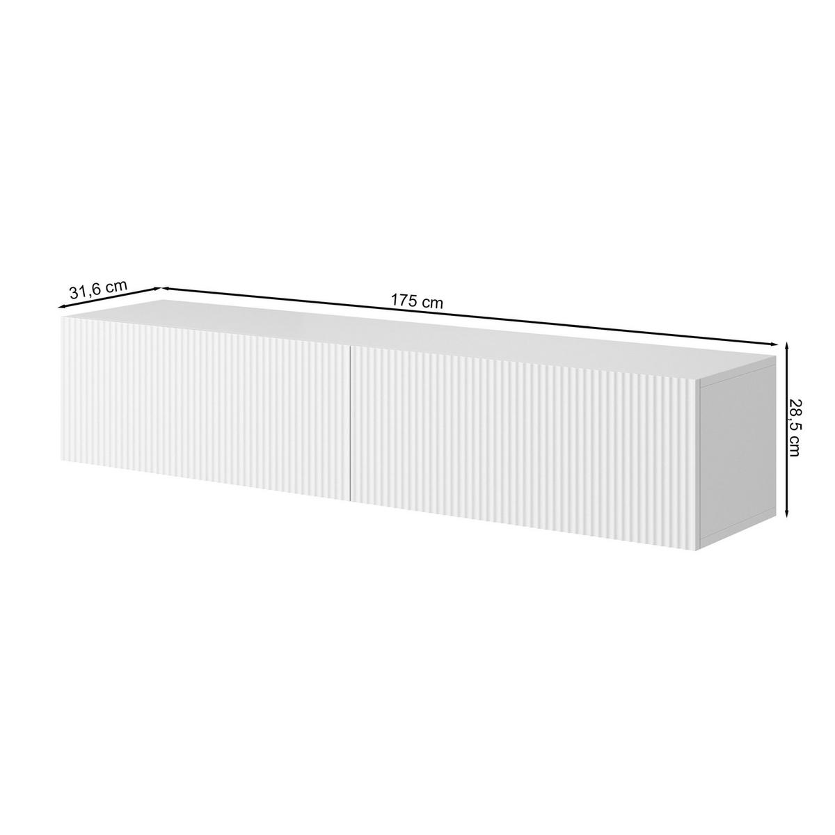 TV-HÄNGEBOARD Veldio Schwarz mit offenem Fach 175 cm - Schwarz, Holzwerkstoff (175/28.5/31.6cm) - Selsey