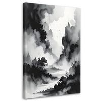LEINWANDBILD Abstraktion 20x30cm - Schwarz, Textil (20/30cm) - Feeby