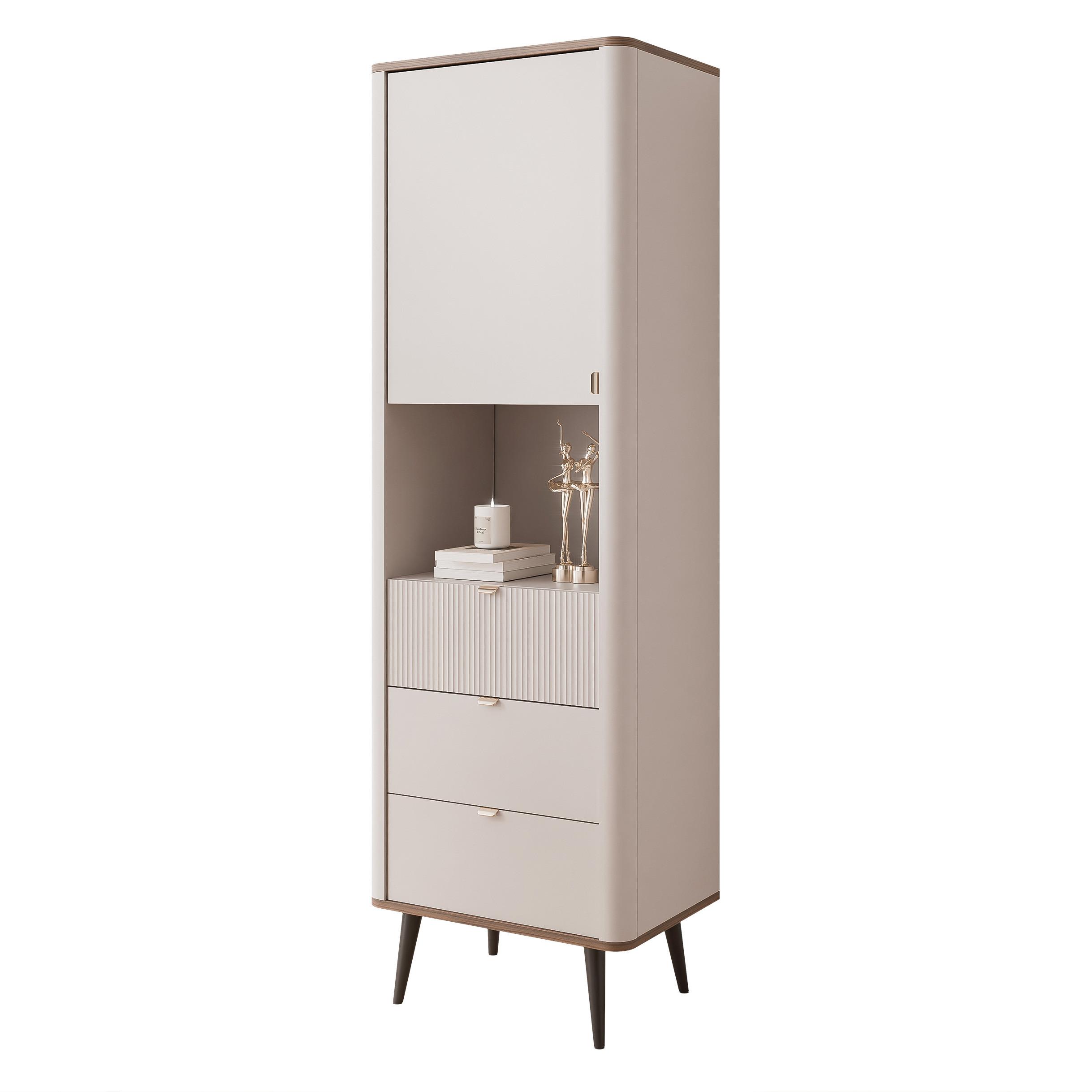 BÜCHERREGAL NAVANI 90/40/163 cm, Kaschmir / Nussbaum - Nussbaumfarben/Schwarz, Holzwerkstoff/Metall (90/163/40cm) - Idohome