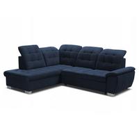 ECKSOFA LEO Links, mit Schlaffunktion und Bettkasten, Creme - Creme, Textil/Metall (229/148cm) - Idohome