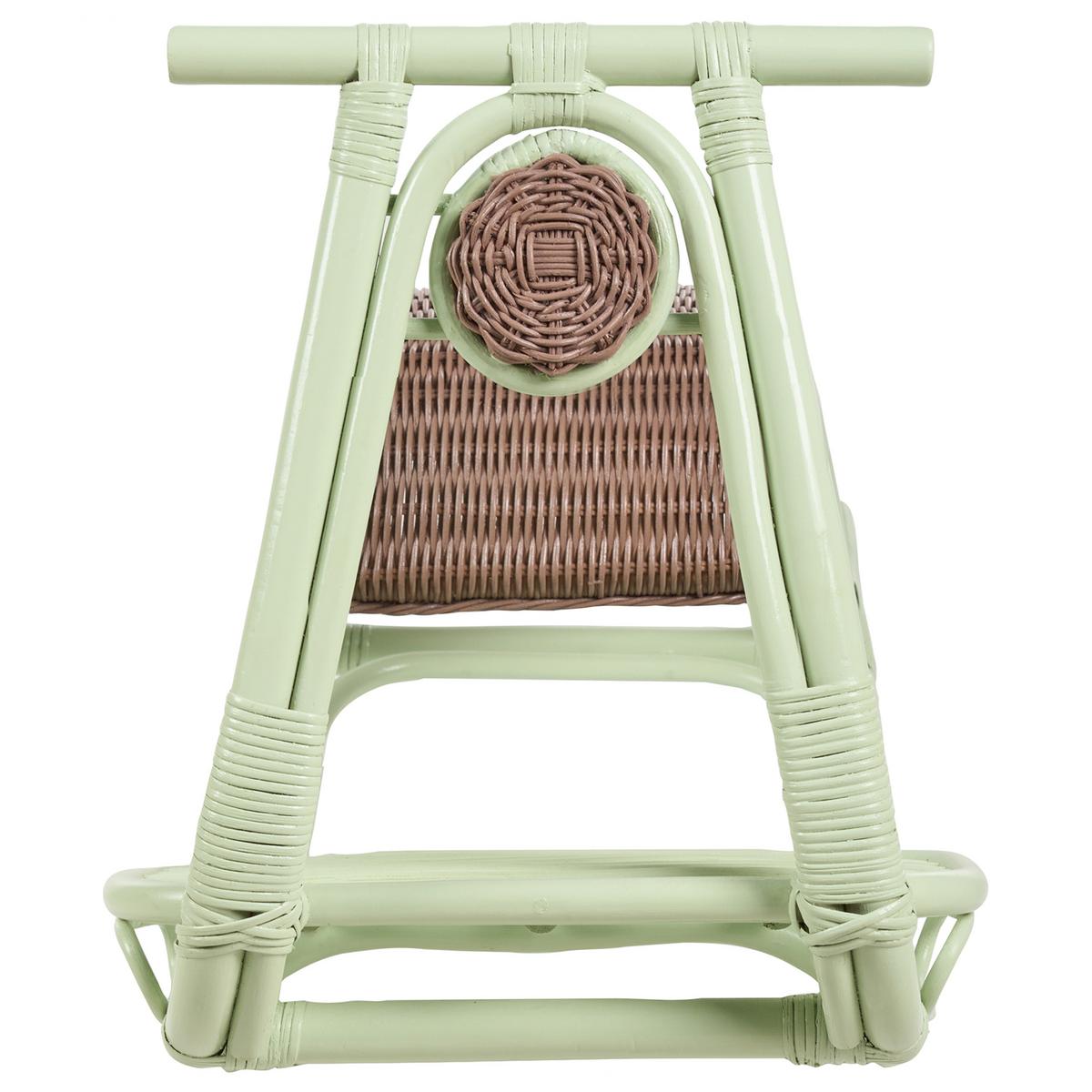 KINDERSESSEL Hellgrün Aspria - Hellgrün/Braun, Naturmaterialien (42/53/85cm) - Beliani