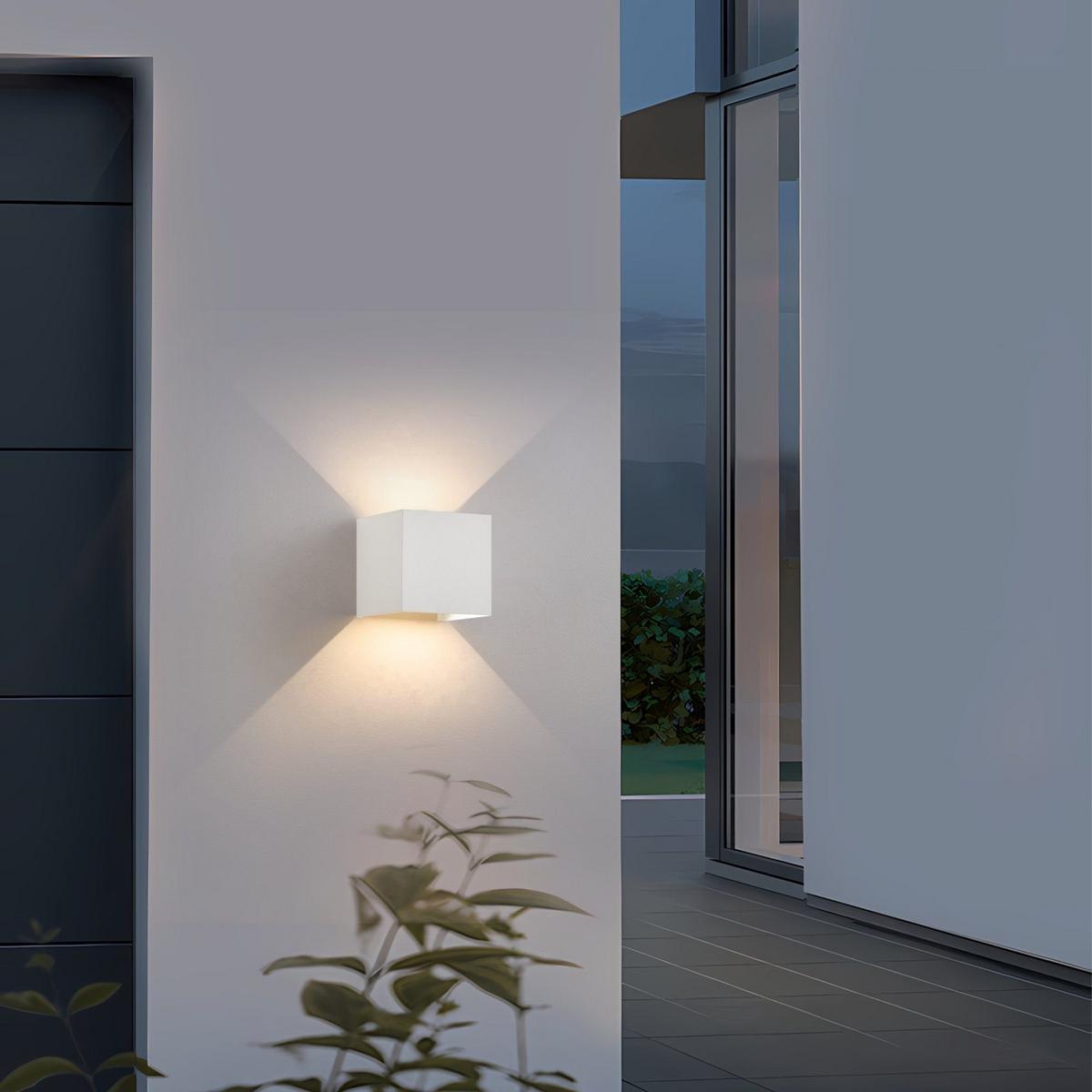 LED-WANDLEUCHTE Shimmer 10/10/10 cm - Weiß, Metall (10/10/10cm) - ZMH