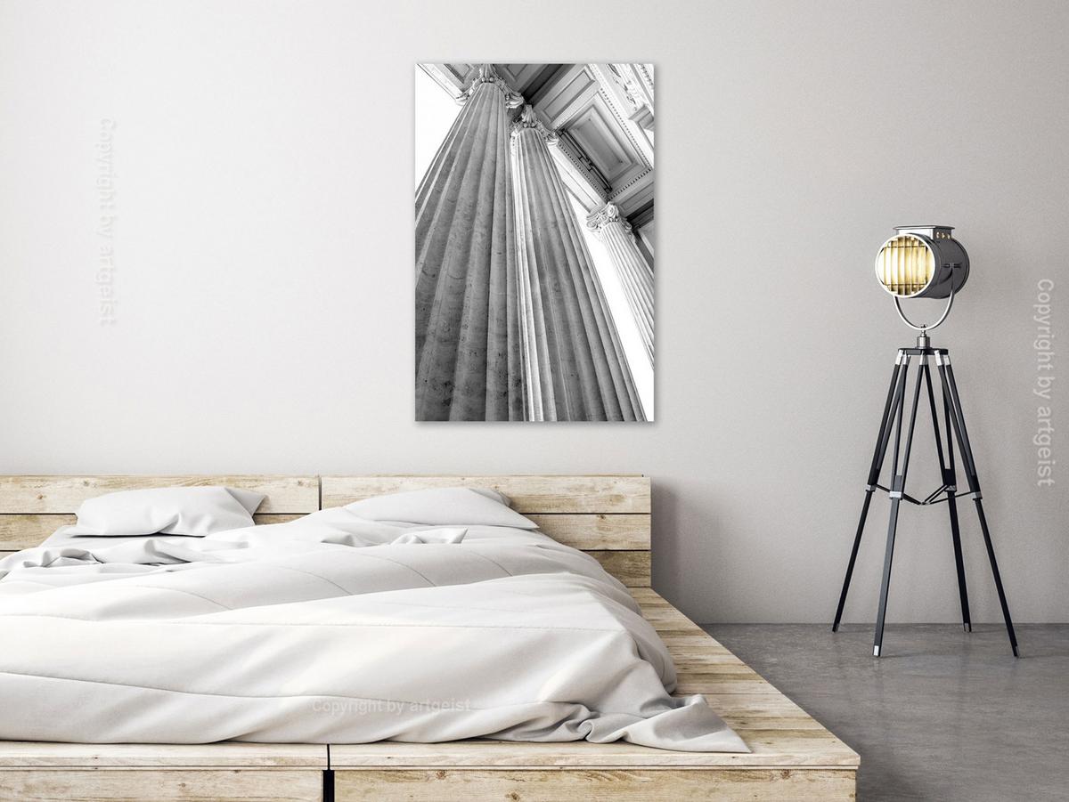 KUNSTDRUCK Schwarz-Weiß 60/90 cm - Schwarz, Textil (60/90cm) - KUNSTLOFT