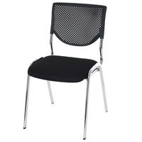BESUCHERSTUHL Schwarz - Schwarz, Textil (49/83/58cm) - MCW