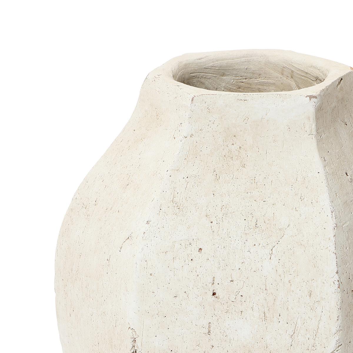 KERAMIKVASE cremeweiß, H 31 cm - Beige, Keramik (31cm) - Hometopia