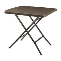 KLAPPTISCH Lillestrøm - Dunkelbraun, Kunststoff/Metall (78/78/74cm) - [en.casa]
