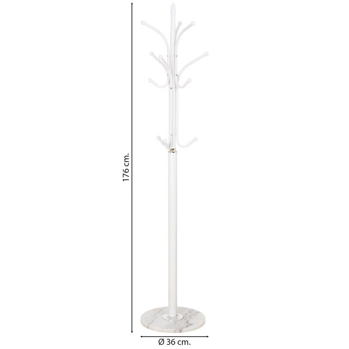 GARDEROBE aus metall - Weiß, Metall (36/176/36cm) - Wanderlust