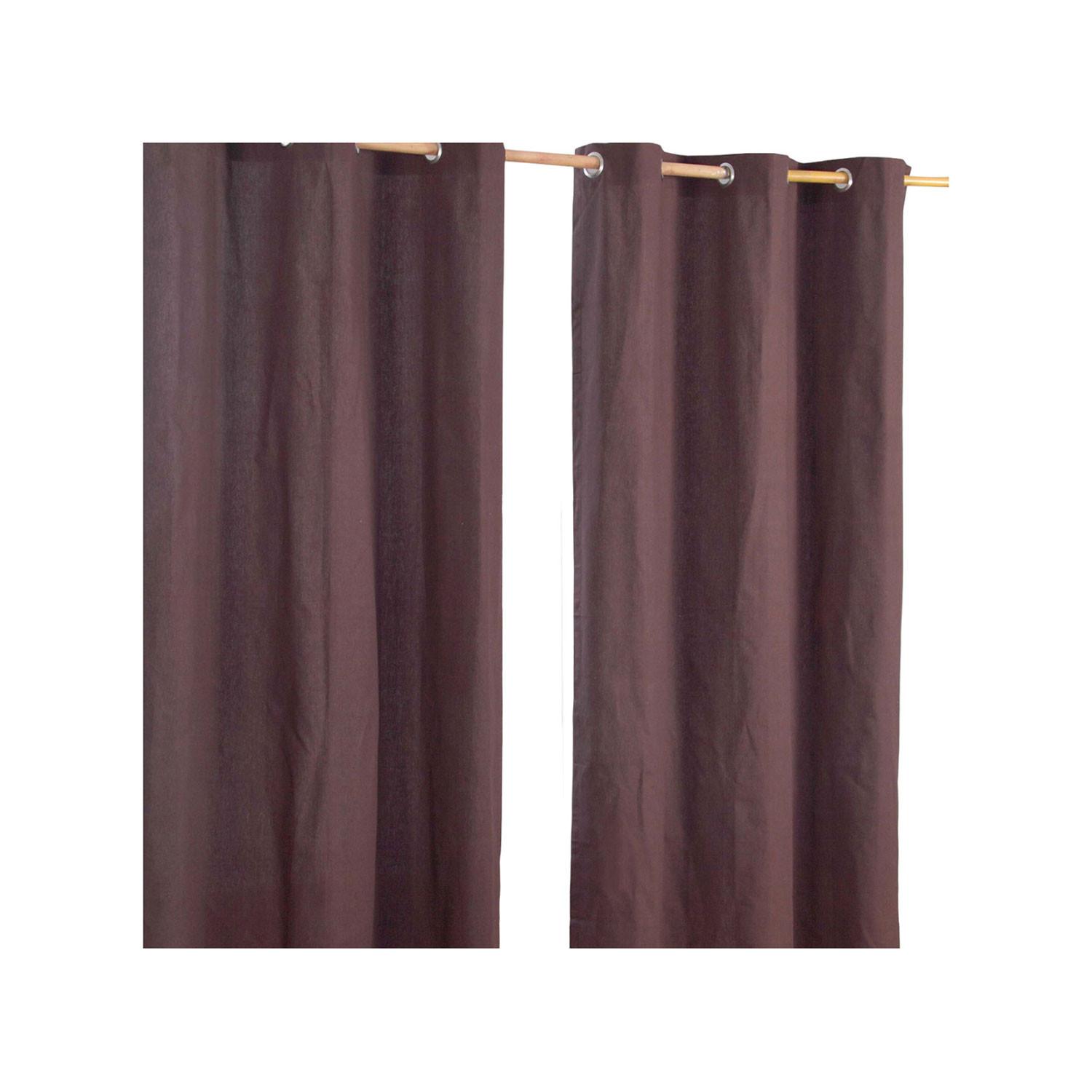ÖSENVORHANG blickdicht 2er-Set, 137/182 cm - Braun, Textil (137/182cm) - Homescapes
