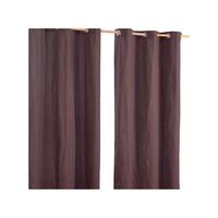 ÖSENVORHANG blickdicht 2er-Set, 137/228 cm - Braun, Textil (137/228cm) - Homescapes