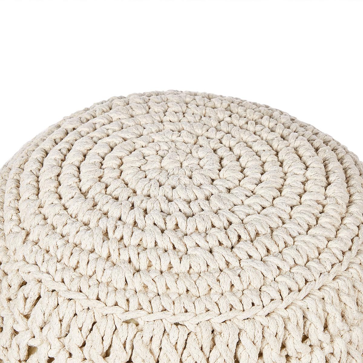 POUF Beige Arpatu - Beige, Naturmaterialien (40/40/40cm) - Beliani