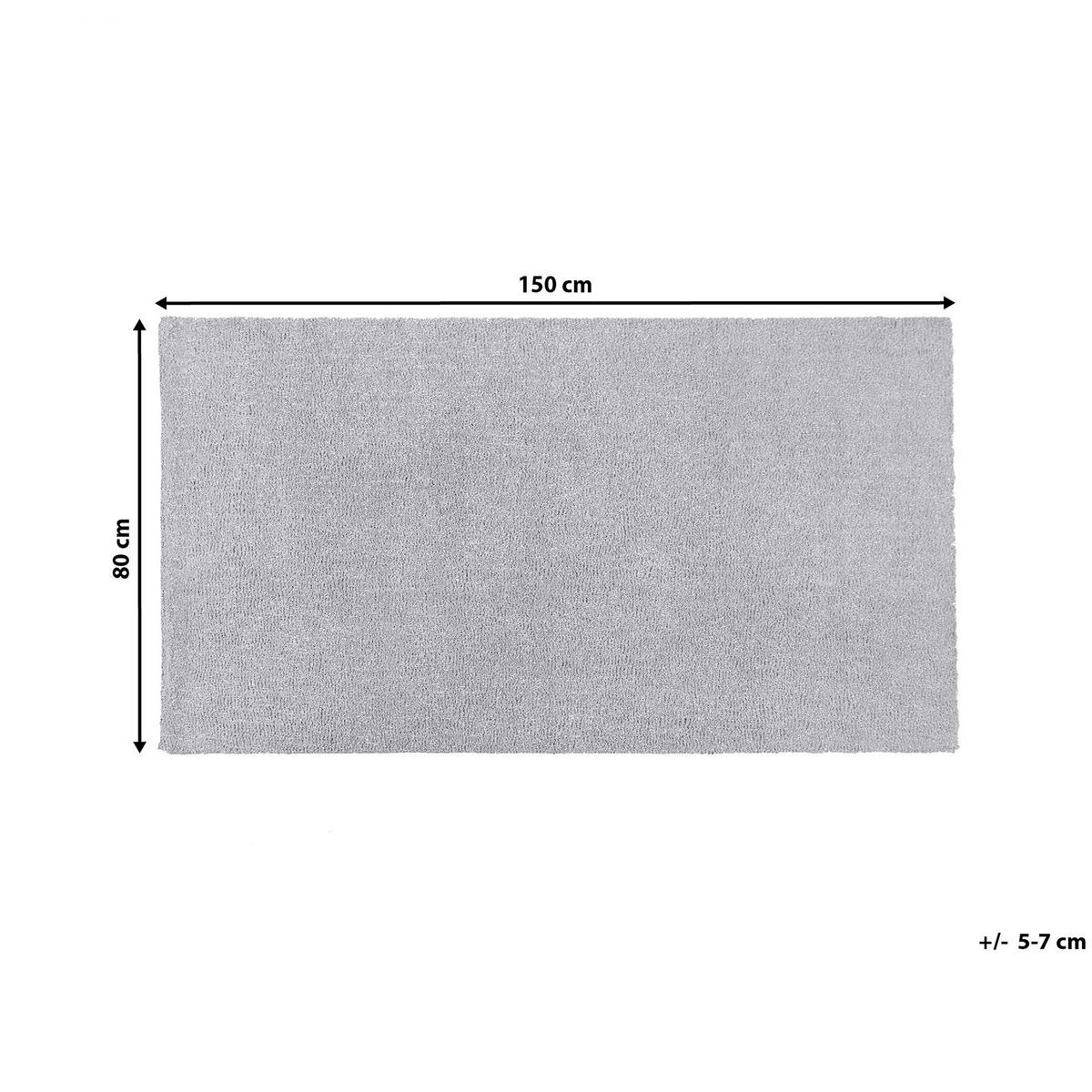 SHAGGY-TEPPICH Demre 150/80 cm - Grau, Kunststoff (80/150cm) - Beliani