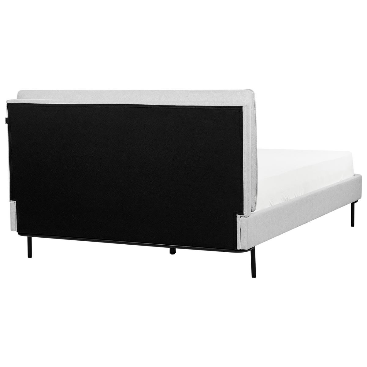 BETT mit Lattenrost 140/200 Stoff Hellgrau Corio - Hellgrau, Textil (140/200cm) - Beliani