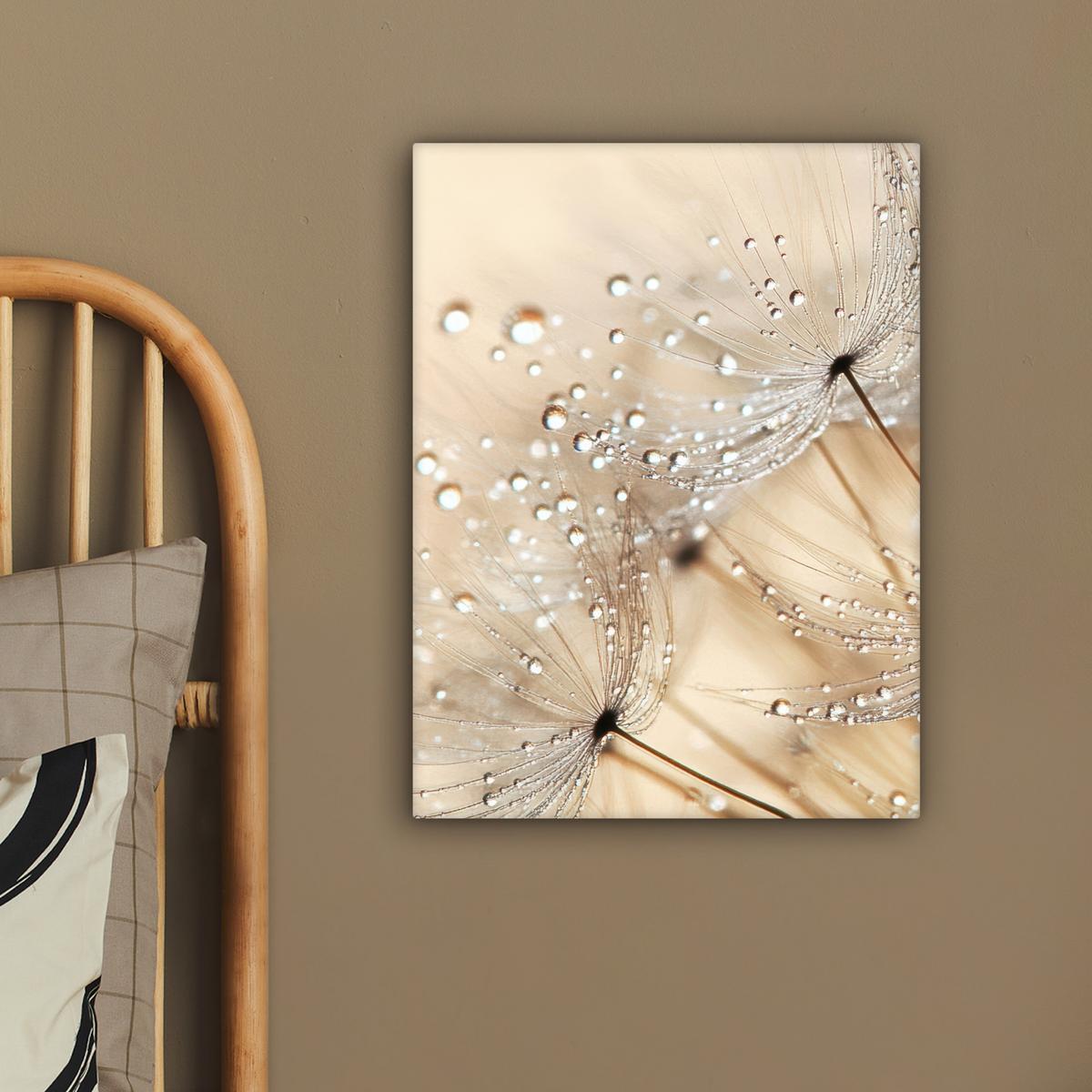 LEINWANDBILD Löwenzahn - Abstrakt - Natur - Beige Room Decor 30x40 cm - Braun, Textil (30/40cm) - MuchoWow