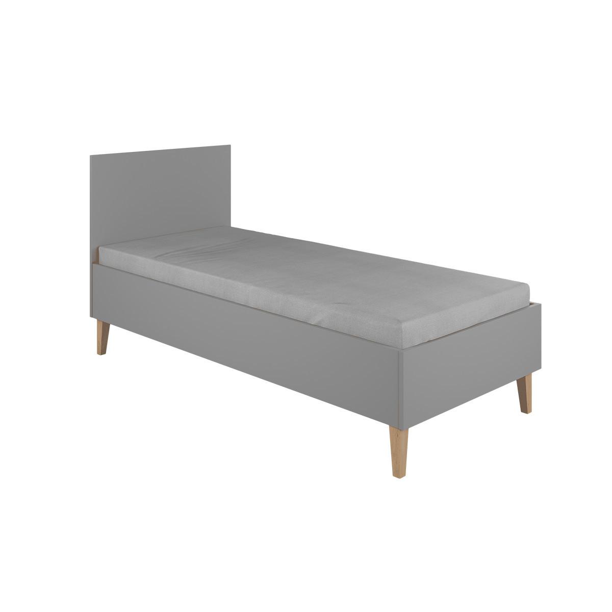 BETT Kubi Grau - Grau, Holzwerkstoff (80/180cm) - Petits-meubles