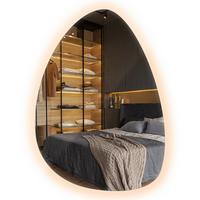 LED SPIEGEL 57x80 cm asymmetrisch 3000K - Gelb, Glas (57/80/0.4cm) - TULUP