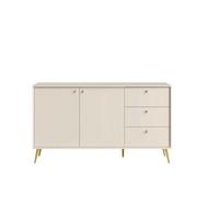KOMMODE SFERA 156,2/89,2/40,5cm mit 3 Schubladen 2 Türen Beige - Beige, Holzwerkstoff (156.2/89.2/40.5cm) - MASSENO