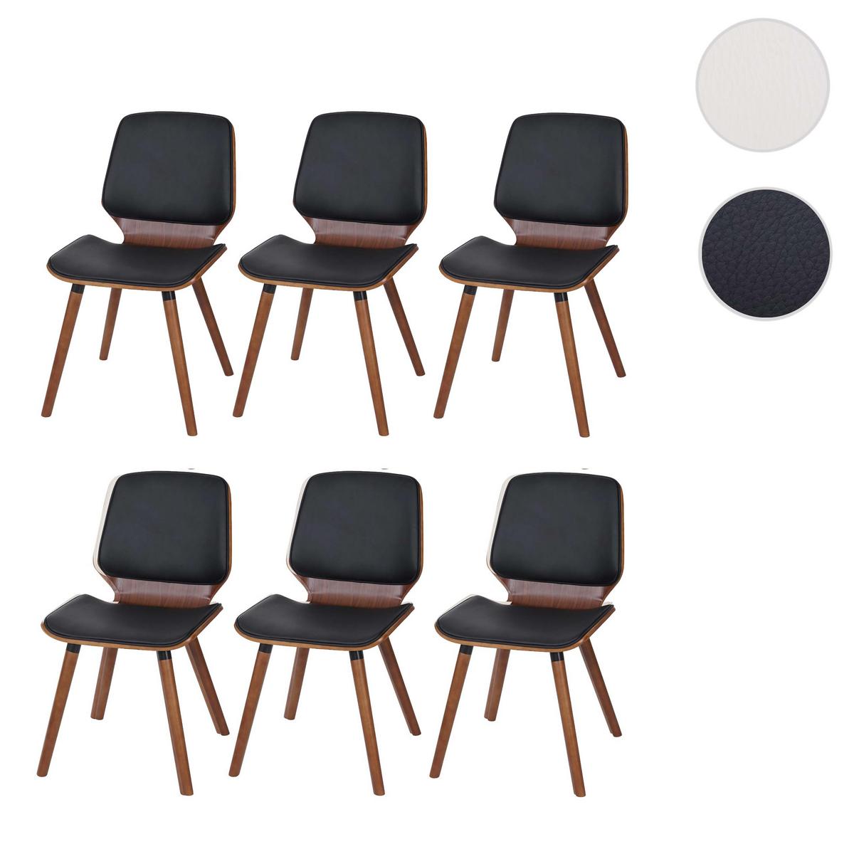 ESSZIMMERSTUHL Schwarz 6er-Set - Creme/Schwarz, Textil (48/85/60cm) - MCW