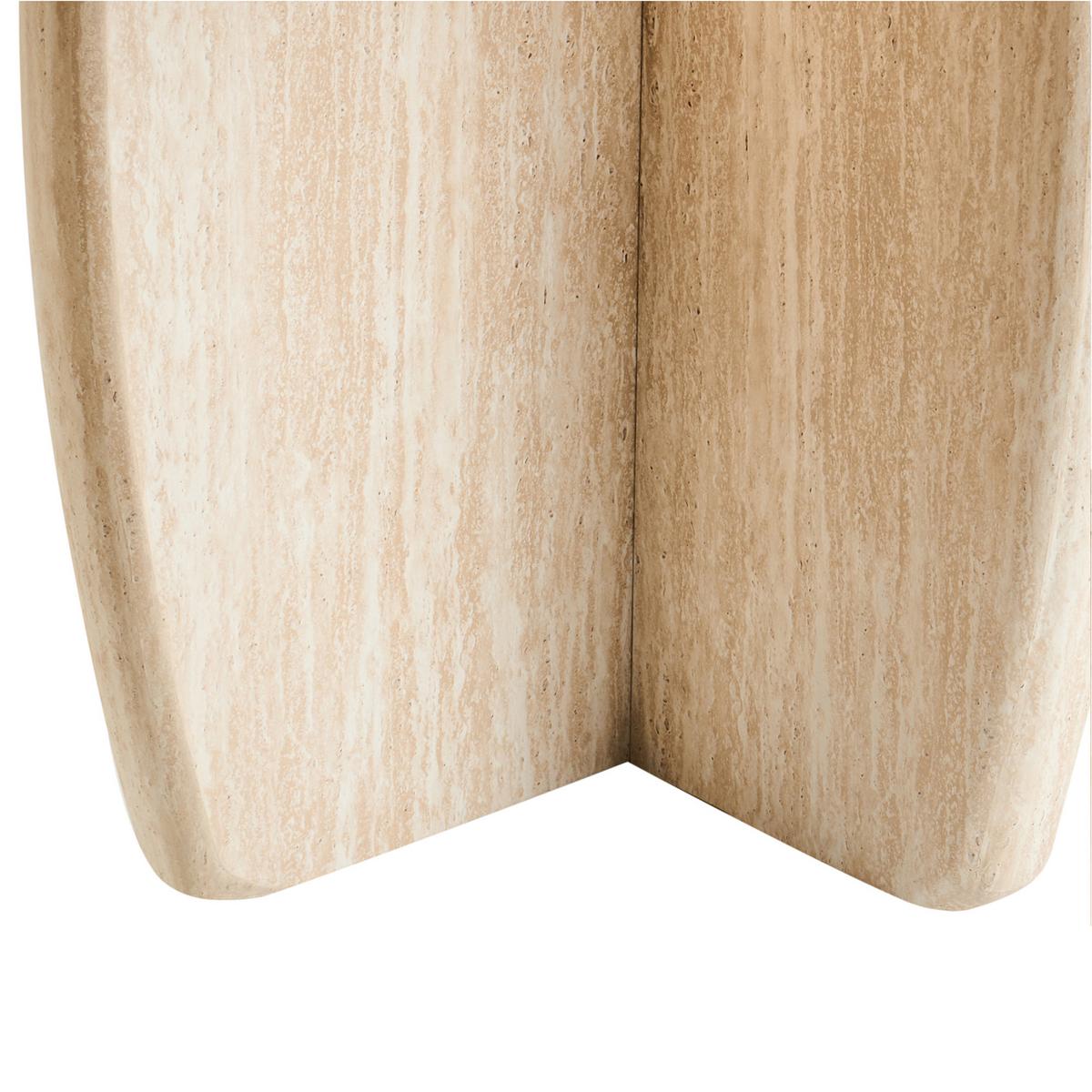 ESSTISCH Travertinoptik 180/90 cm Travers - Beige, Holzwerkstoff (180/90/76cm) - Beliani