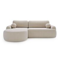 ECKSOFA Aurio Beige Links - Beige, Holz/Textil (177/261cm) - Graingold